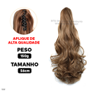 Aplique Rabo de Cavalo Super Natural Ondulado  + Presilha Embutida - ® HairGirl  (FIBRAS FIOS PREMIUM)
