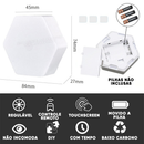 Luminaria Led Hexagonal Com TouchScreen e 16 Cores + Controle Remoto - LedMax®