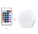 Luminaria Led Hexagonal Com TouchScreen e 16 Cores + Controle Remoto - LedMax®