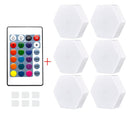 Luminaria Led Hexagonal Com TouchScreen e 16 Cores + Controle Remoto - LedMax®